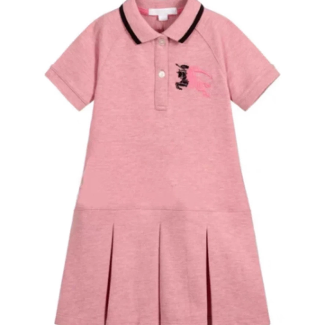 99新 BURBERRY/博柏利 粉色polo战马图案/14Y/D01434