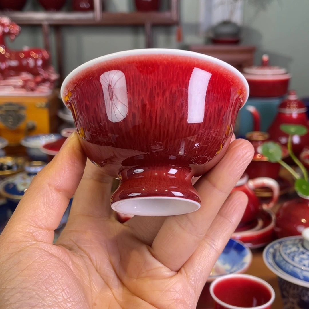 清欢雅玩原矿郎红玉兰杯