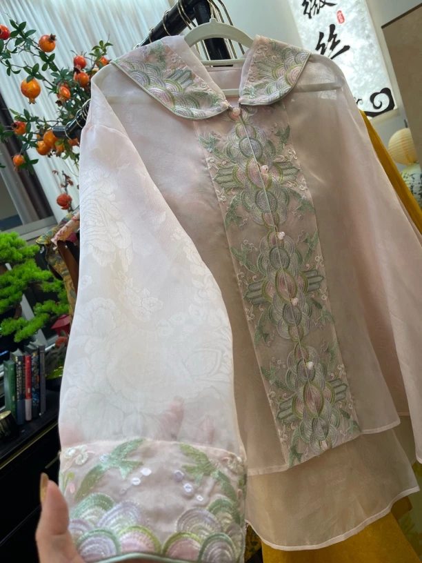 【琼台玉镜】百搭新中式国风重工刺绣薄款防晒外套