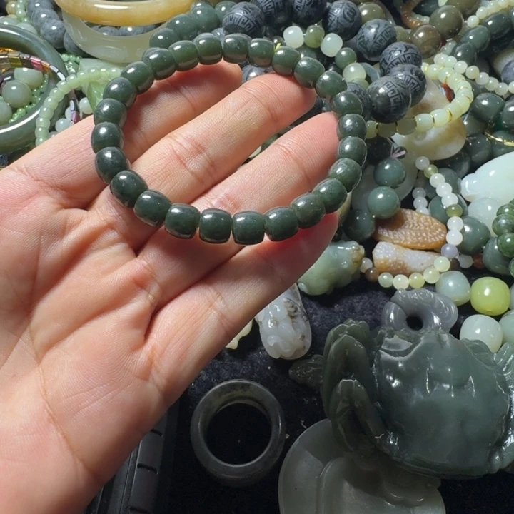 和田玉未镶嵌手链8