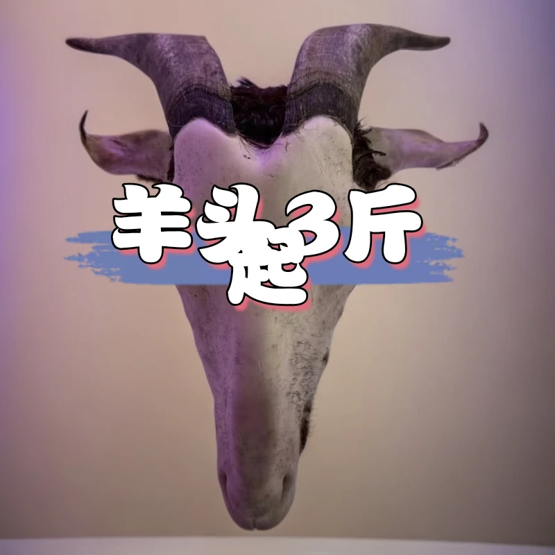 【羊头3斤起】广西精品黑山羊新鲜羊头干锅红烧炖汤白切顺丰包邮