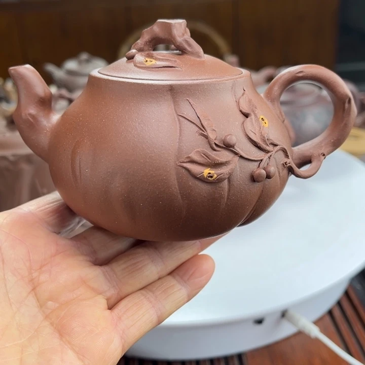 茶壶紫砂紫砂花茶