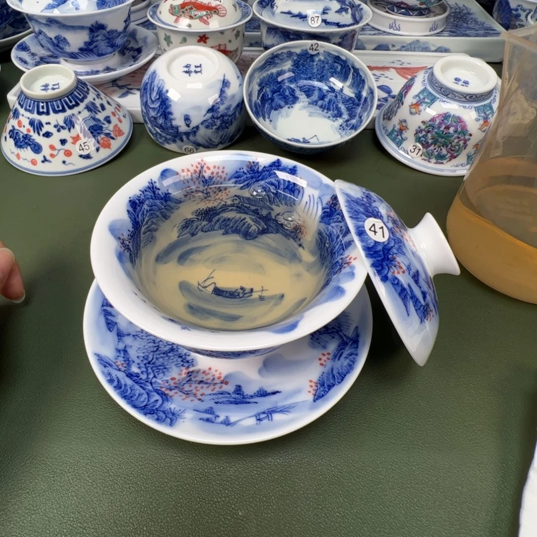 陶瓷景德镇纯手绘茶具木木41