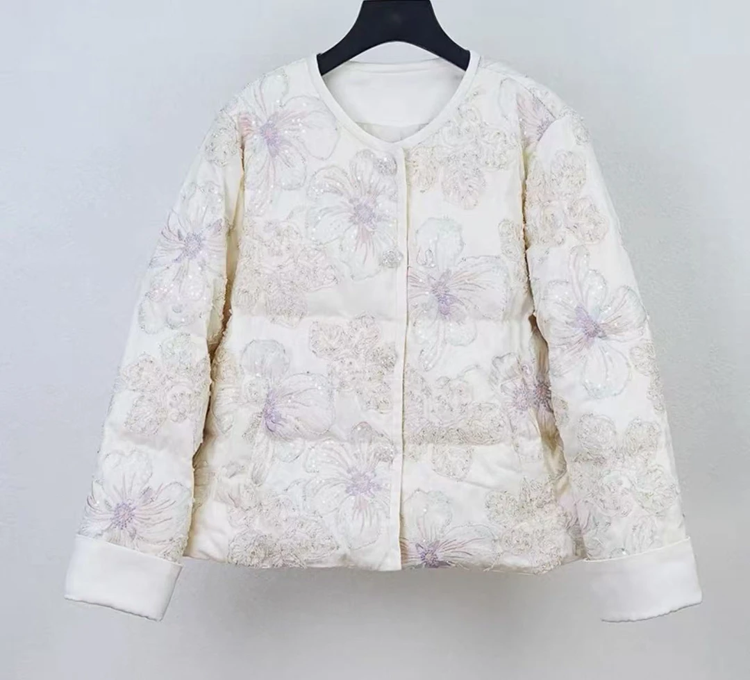 【加棉】大花朵--新中式加棉设计师高定轻奢宽松休闲复古圆领国潮