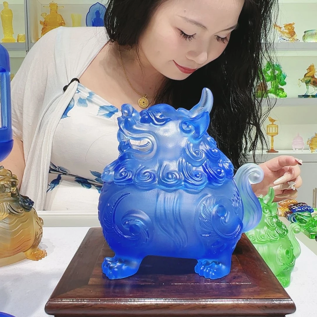 【闪购商品】手工艺品琉璃狻猊香炉中号