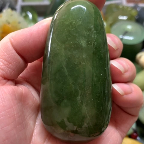蛇纹石玉未镶嵌手把件