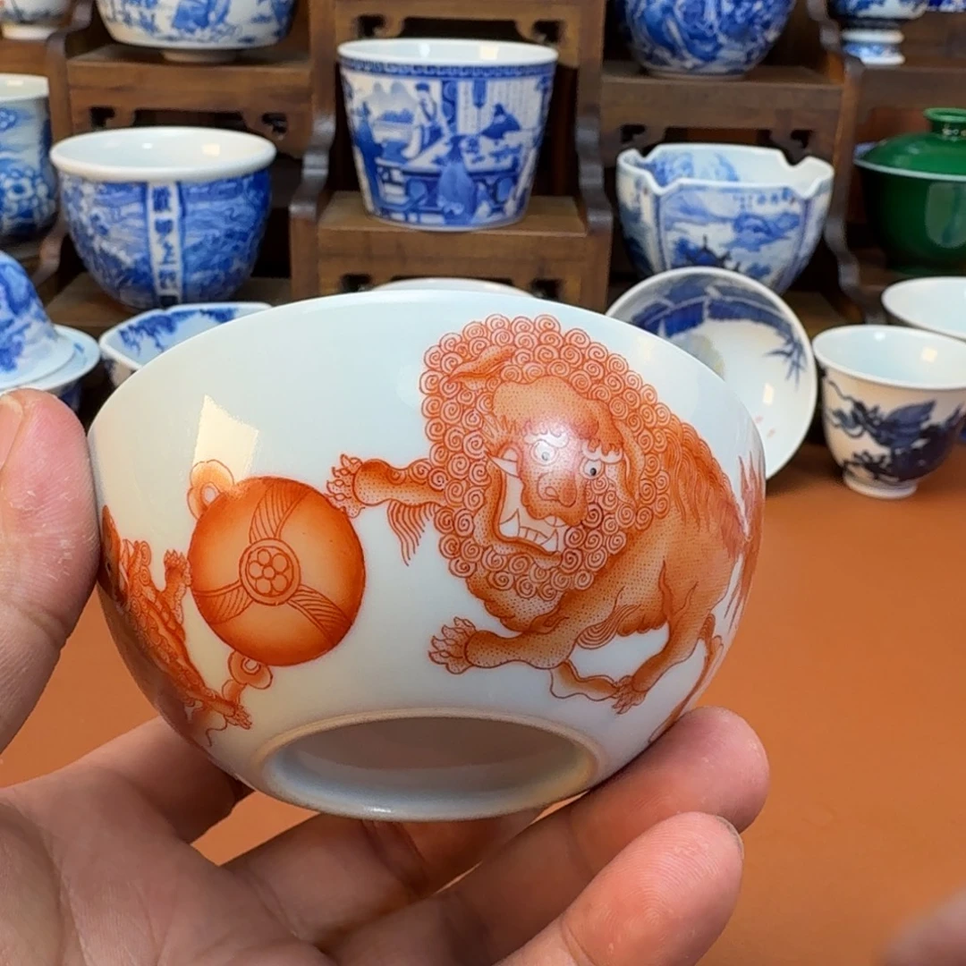 陶杯子景德镇全手工手绘陶瓷
