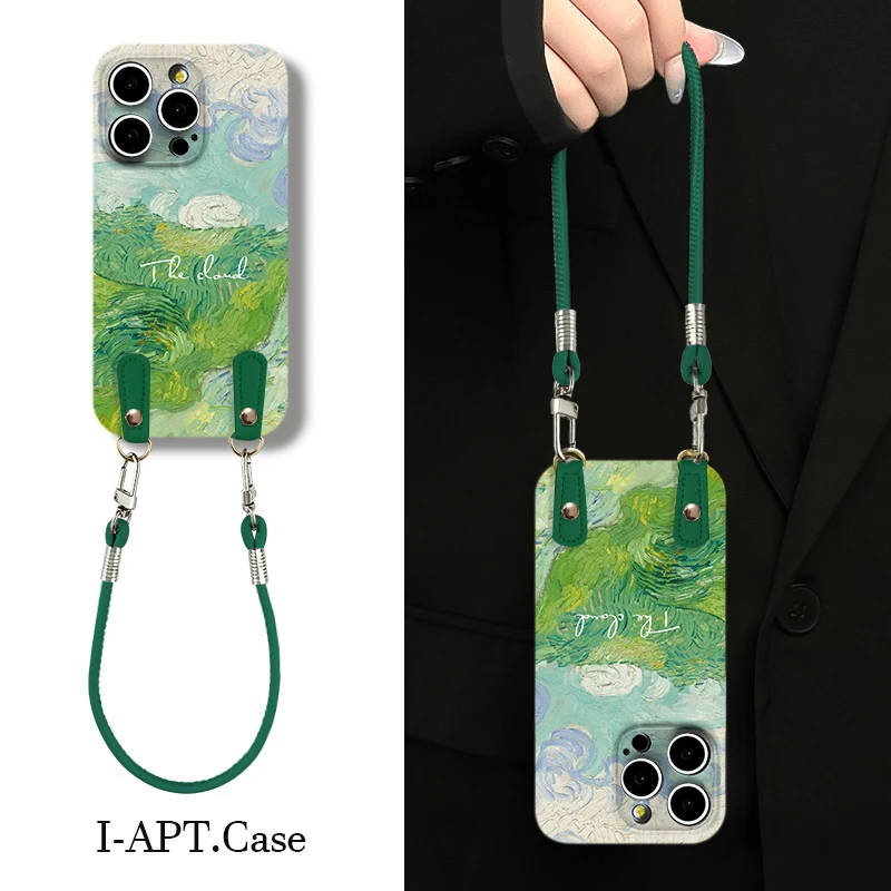 油画抽象风景画菲林软壳适用iPhone苹果16手机壳华为oppo小米vivo