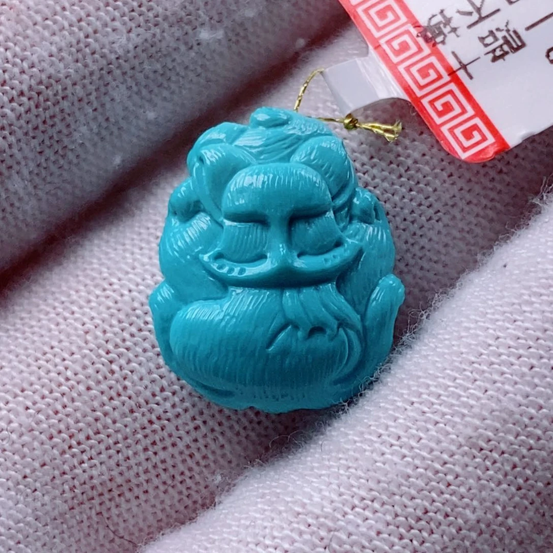 绿松石珠宝奇石未镶嵌夺***勺