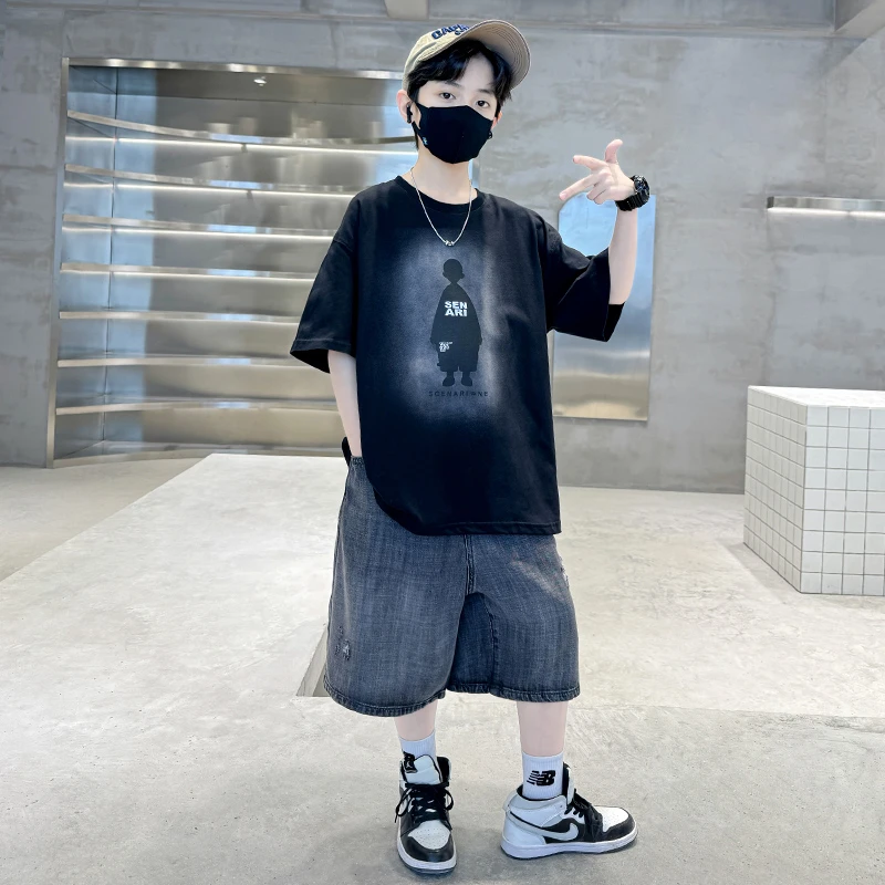 2025年款衣服儿童装小男孩男童夏装套装新款痞帅气时髦薄款洋气款