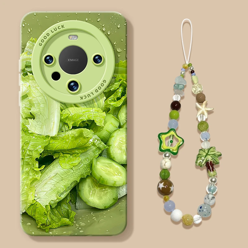 蔬菜适用华为mate70pro手机壳mate60pro夏日mate50创意p70pro软壳