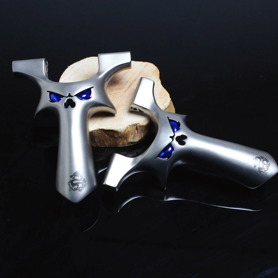 【火狼正品】重炮怪兽不锈钢恶魔四代龙齿弹力新款扁皮弹弓5代