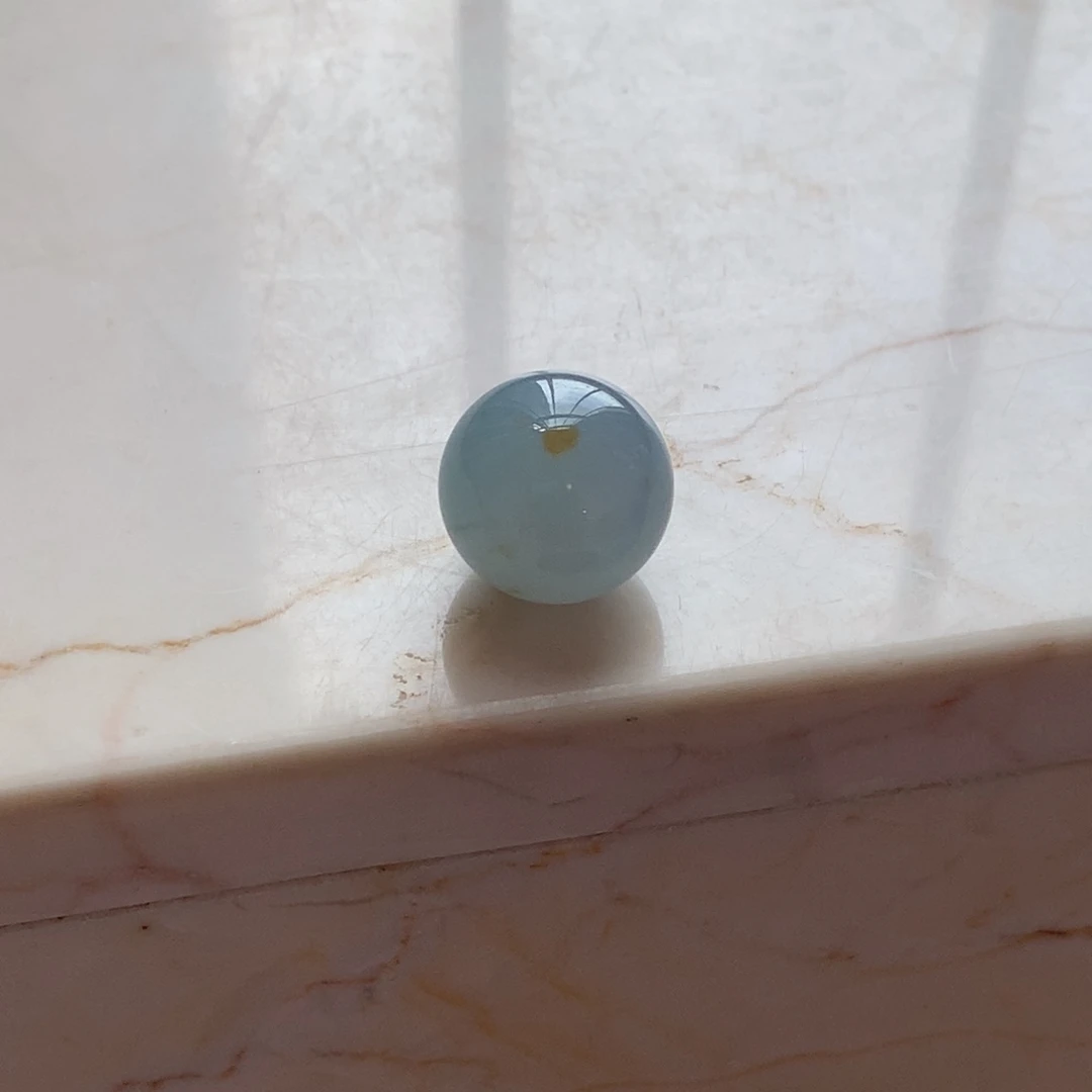 翡翠散珠浅蓝水 洒金 卡14 m