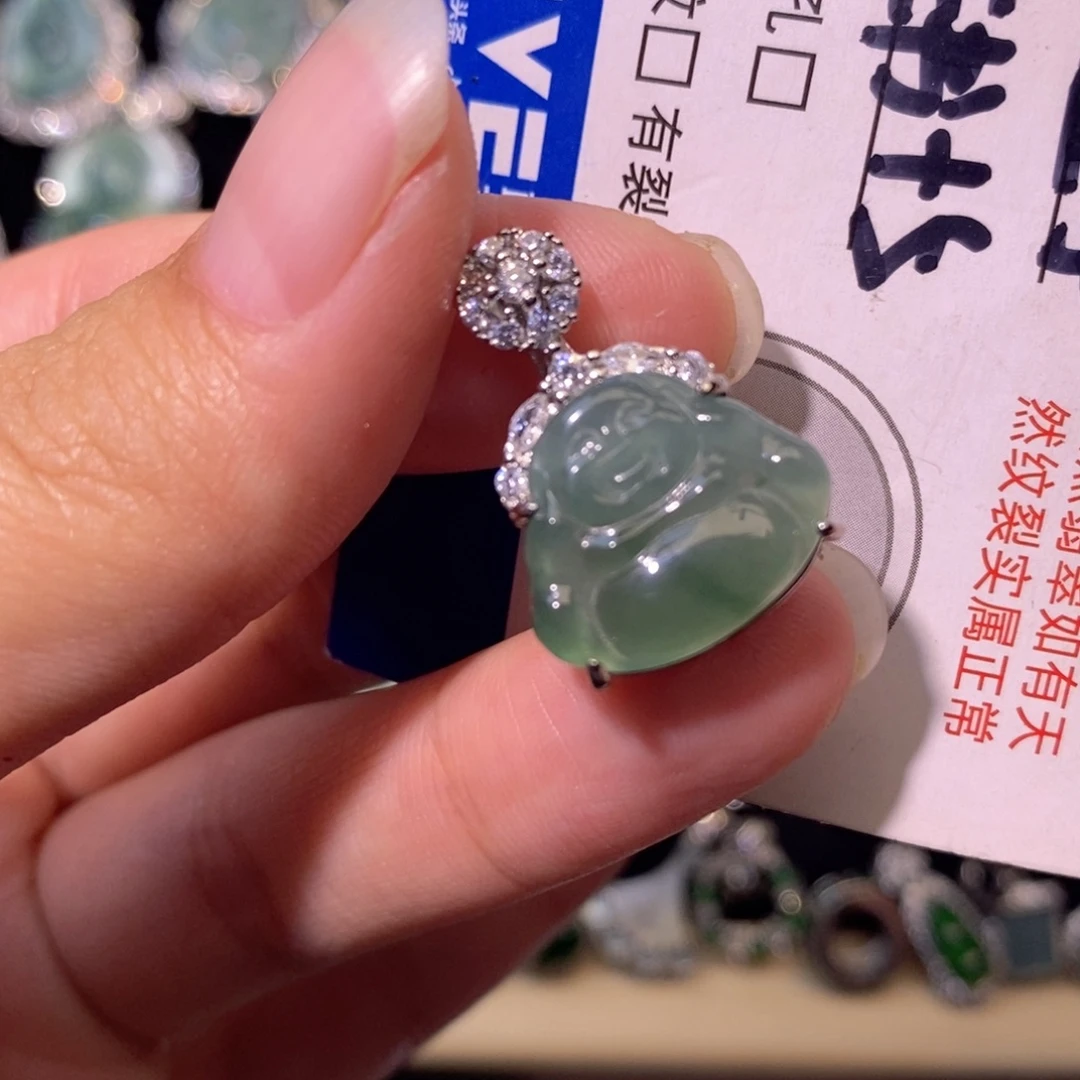 翡翠未镶嵌颈饰天然