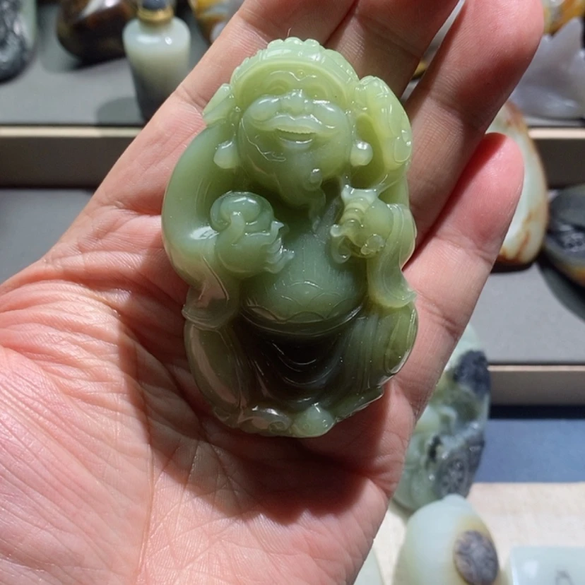 【闪购商品】和田玉未镶嵌把件开****谢