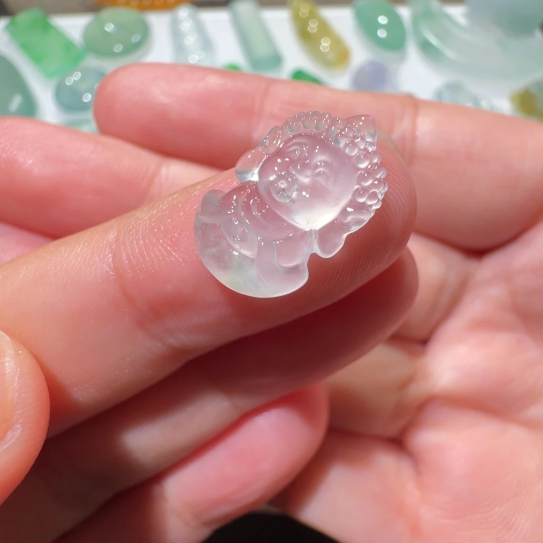 定制翡翠未镶嵌高冰宝宝佛