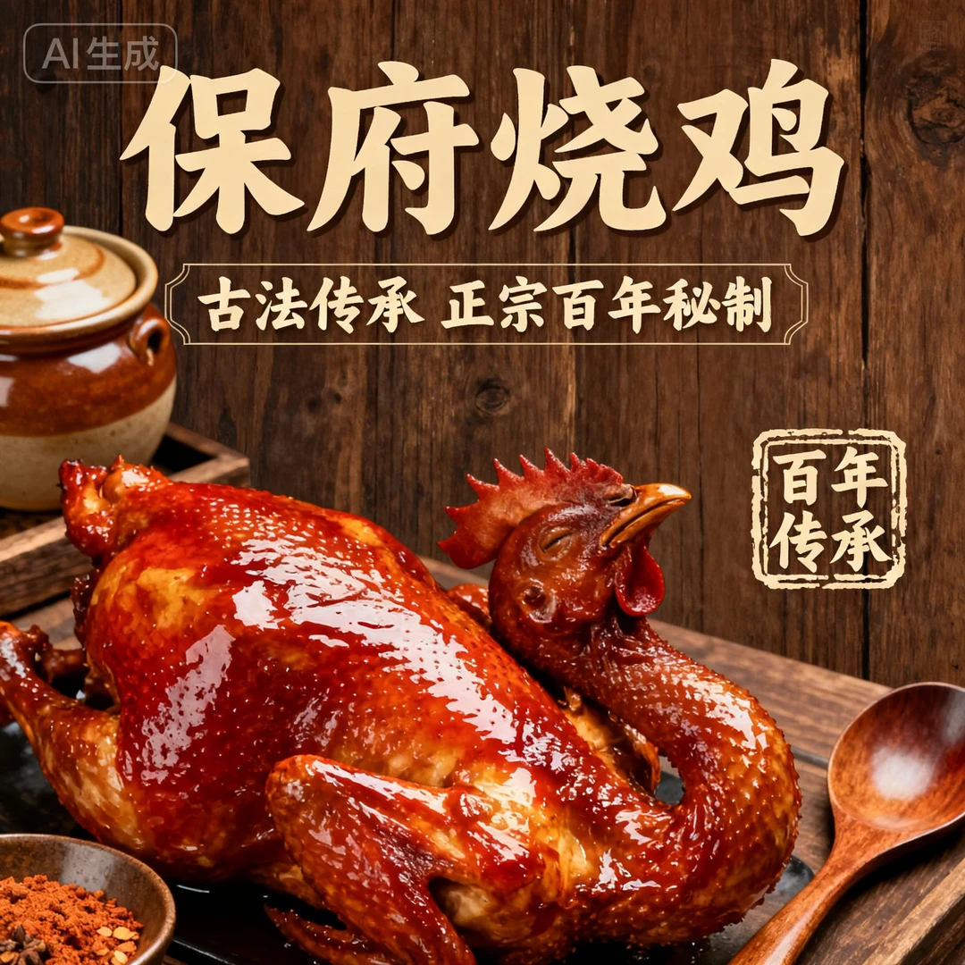 【保府烧鸡】道口烧鸡非遗古法整只手工脱骨卤鸡年货礼品真空装过节