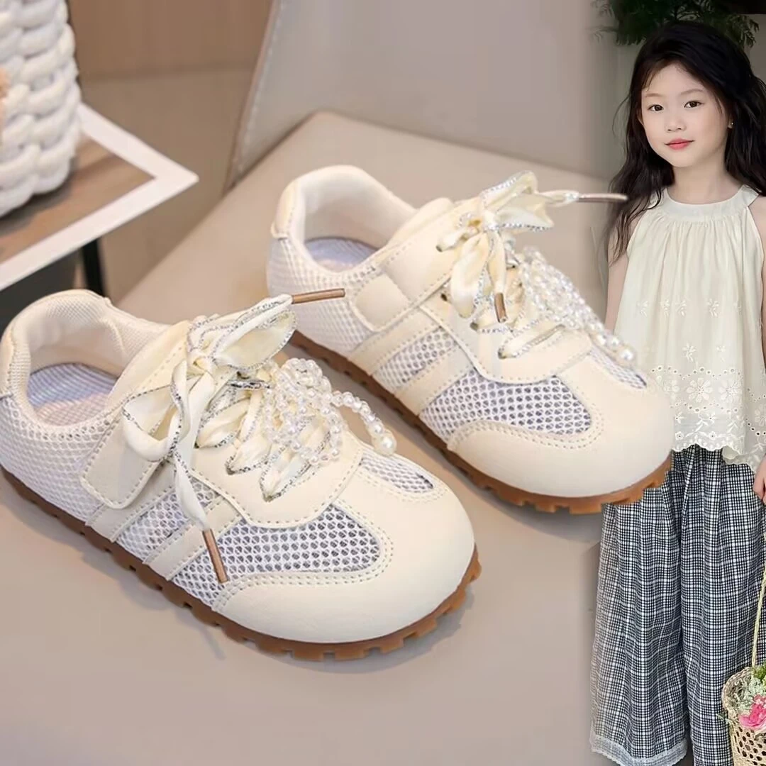 ABC女童单网运动鞋2025夏季新款儿童德训阿甘鞋休闲透气女孩网鞋