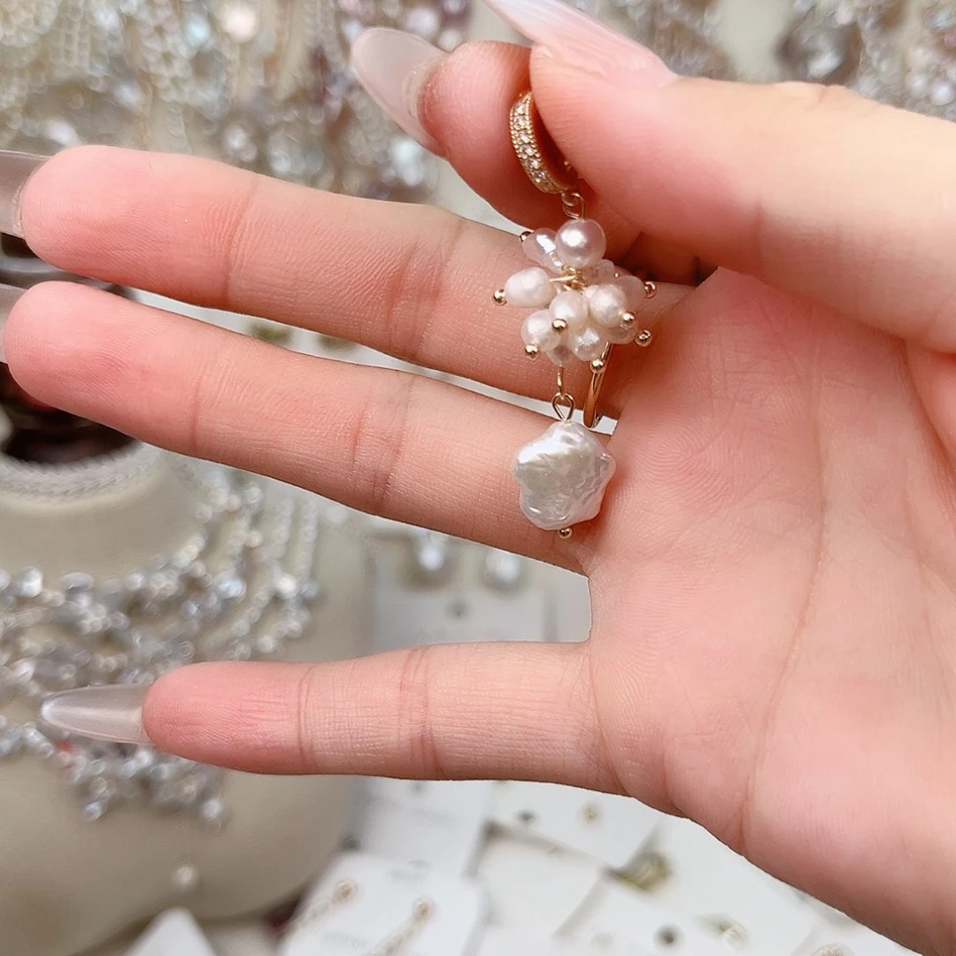 未镶嵌淡水珍珠耳饰