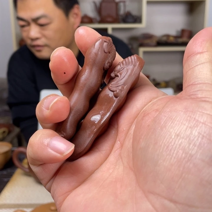 紫砂茶壶神*年一对福豆
