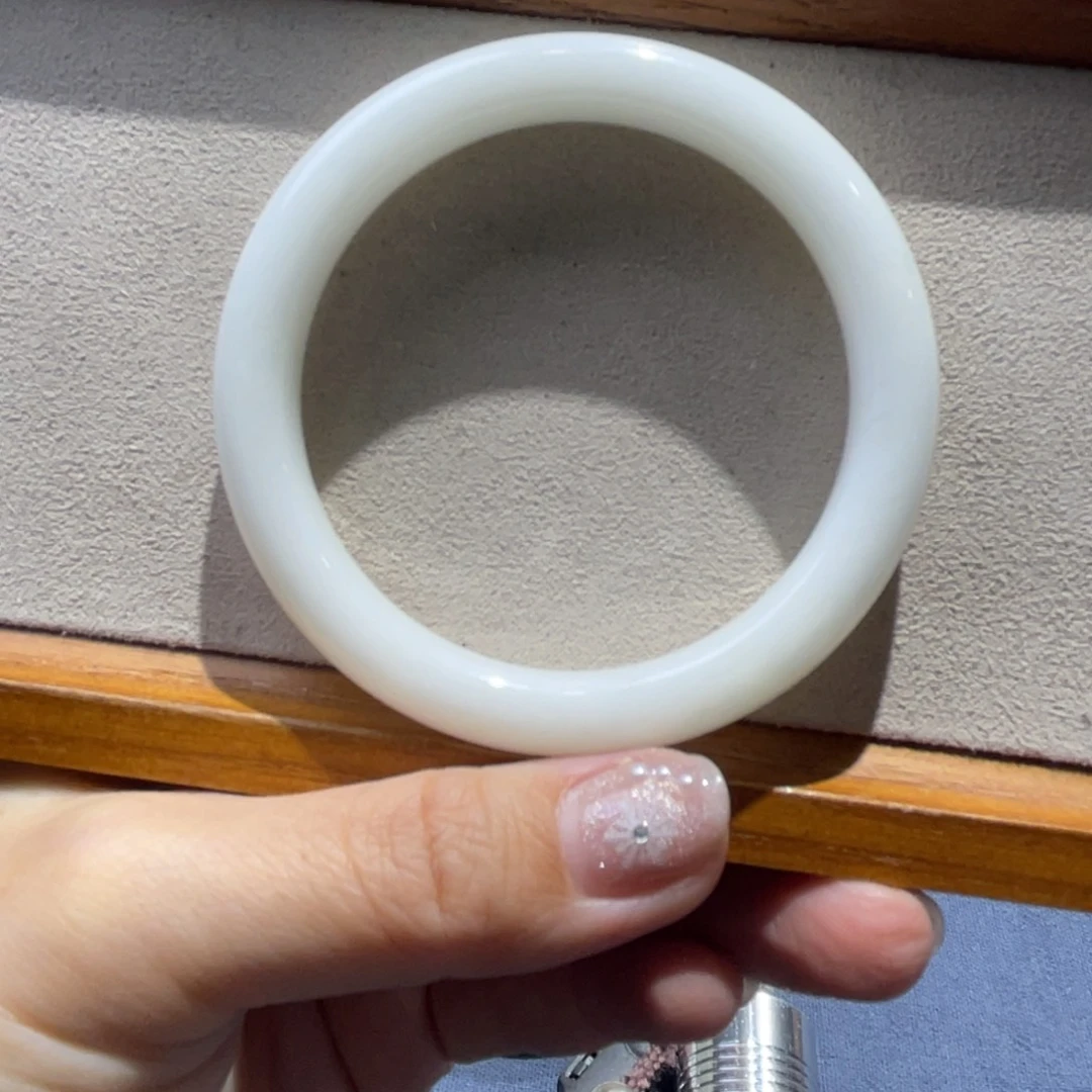 蓝田玉（蛇纹石化大理石玉）手镯未镶嵌琪**宝