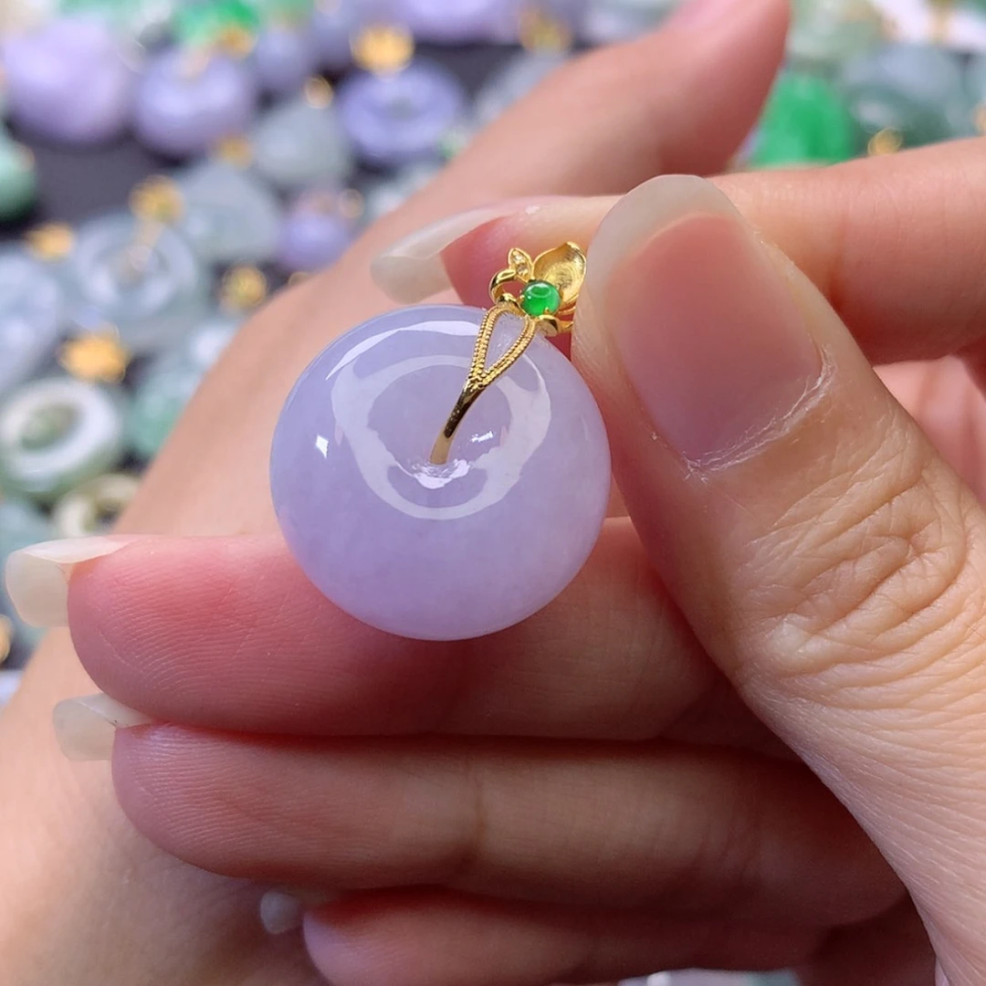 【闪购商品】吊坠(赠链)18K金镶嵌翡翠