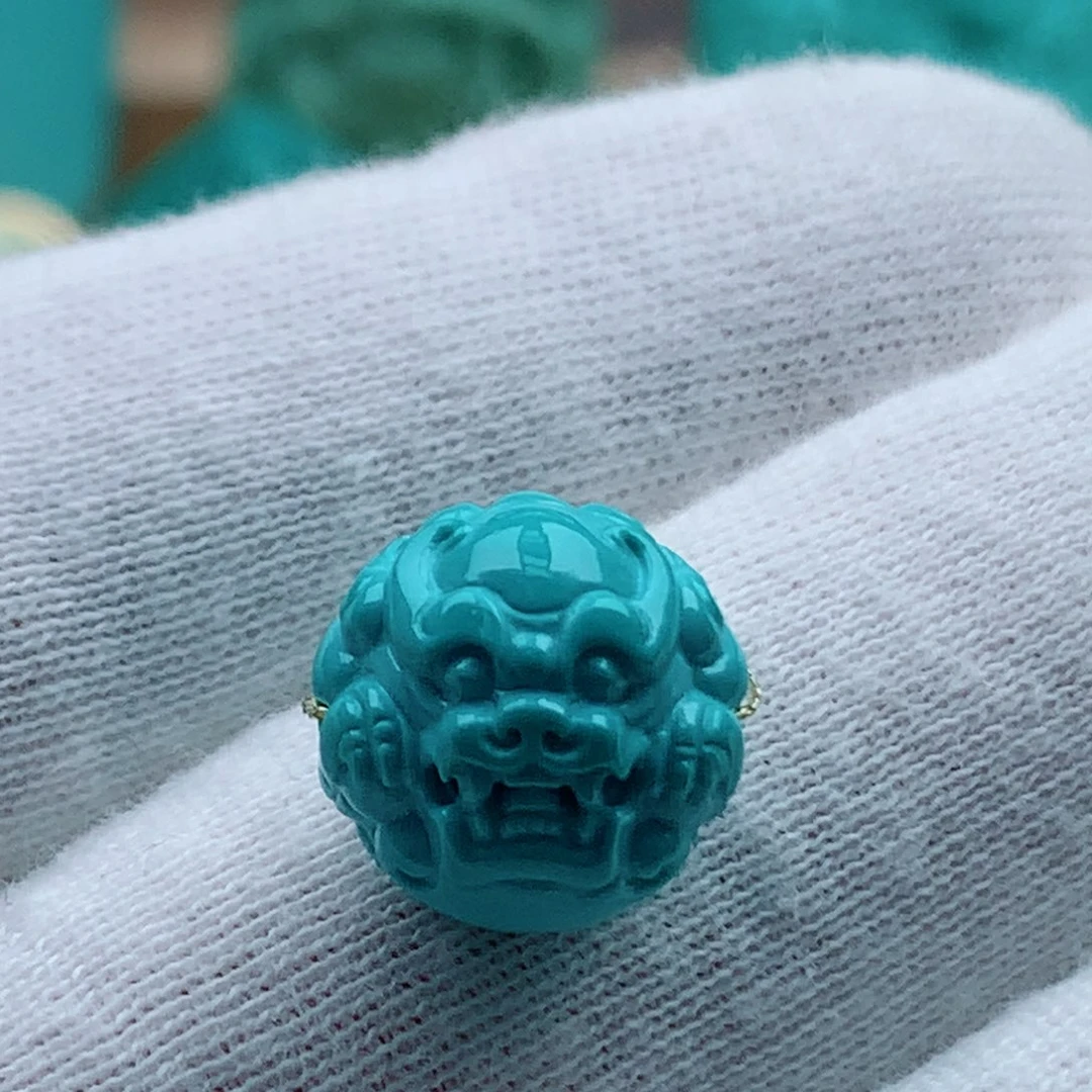 未镶嵌绿松石兽珠