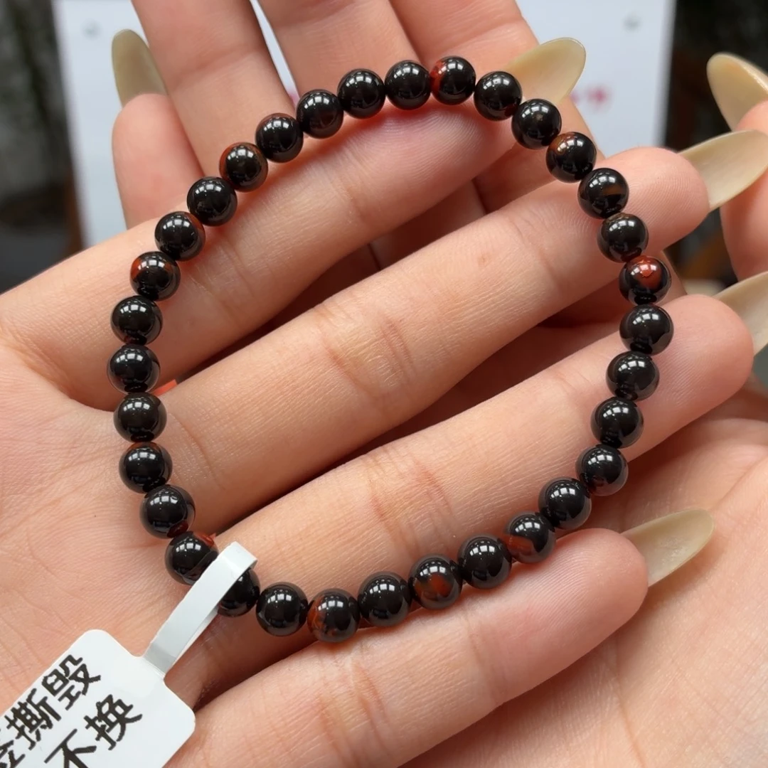 南红玛瑙未镶嵌手串原矿保山南红啊东寨相思豆手串卡5+