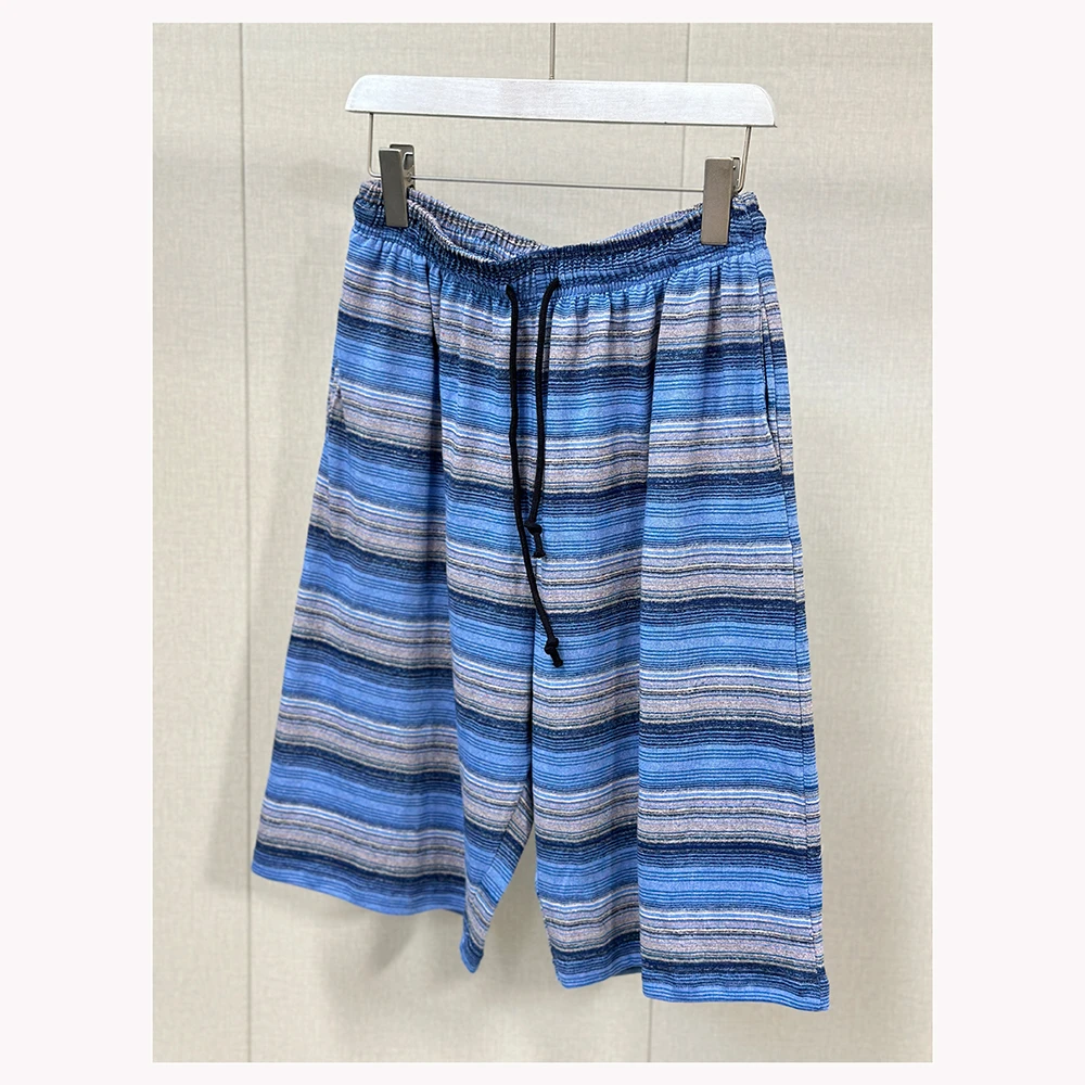 ZR084夏季新款宽松松紧腰女士休闲条纹短裤