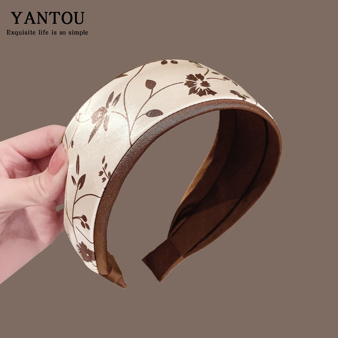 2025韩国网红新款印花发卡发箍女成人遮白发头饰宽边压发洗脸头箍