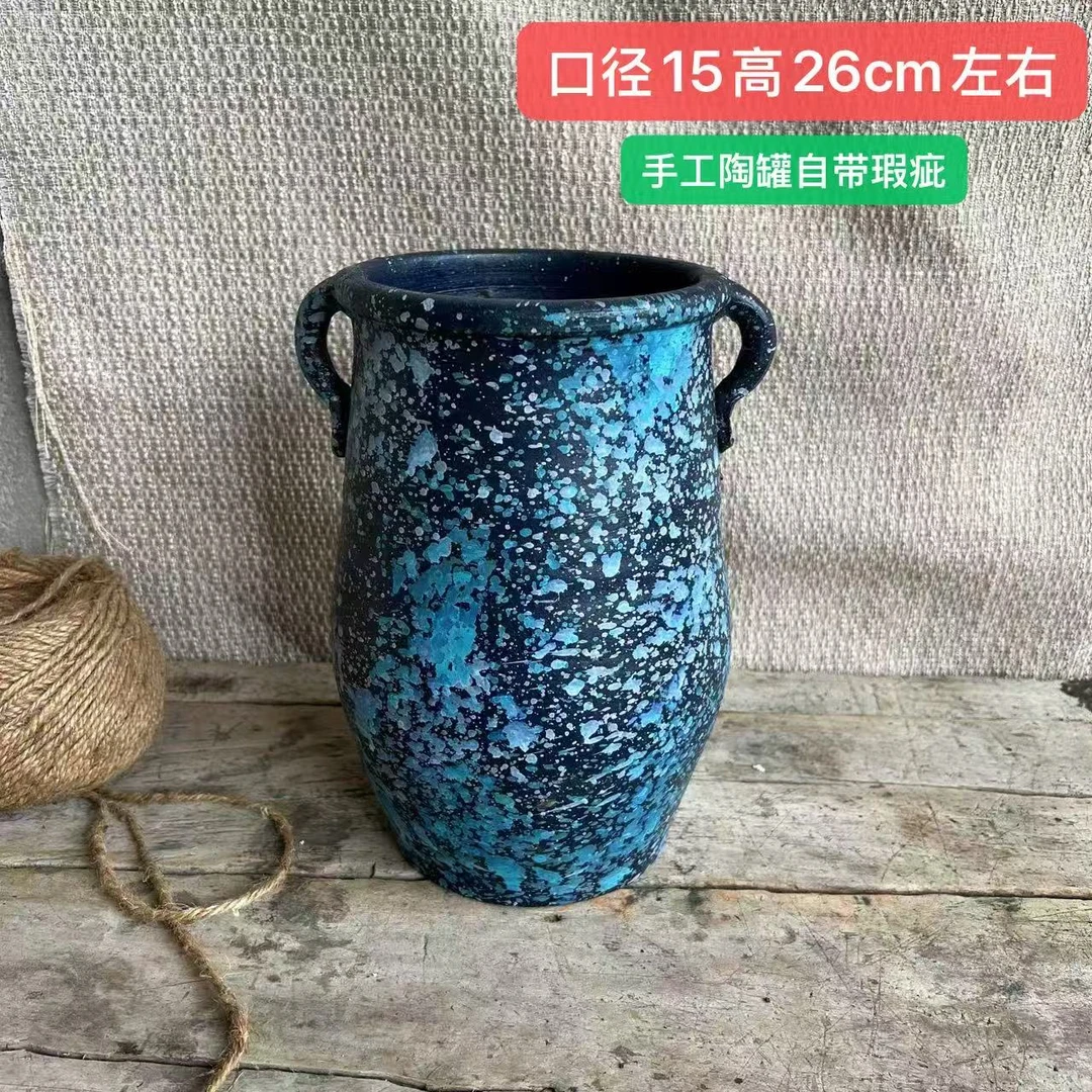 手工仿古土陶罐鲜花绿植粗陶花盆花器工厂福利