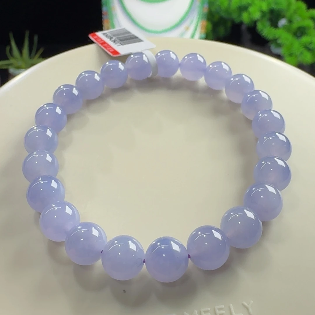 翡翠未镶嵌手链力推！冰胶紫单圈卡8mm