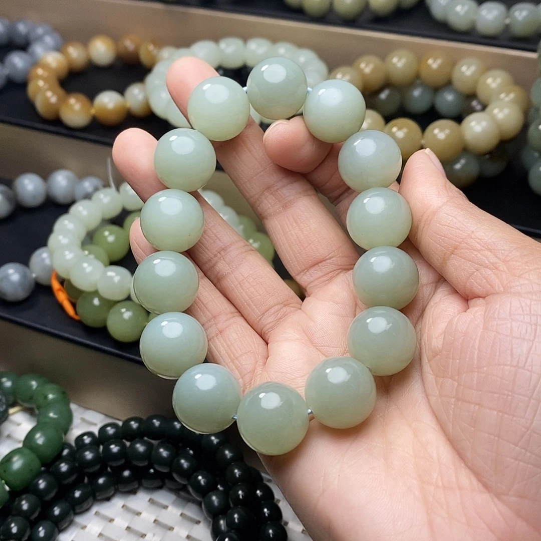 和田玉未镶嵌手链卡16