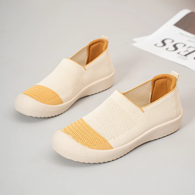 老北京一脚蹬妈妈鞋新款浅口透气防滑舒适休闲健步鞋老人女鞋