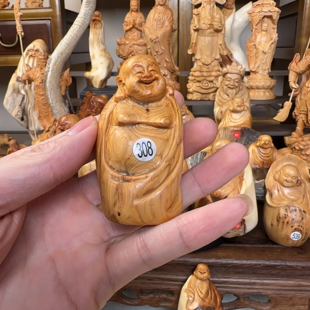 勤***勉崖柏小木匠艺雕一物一拍