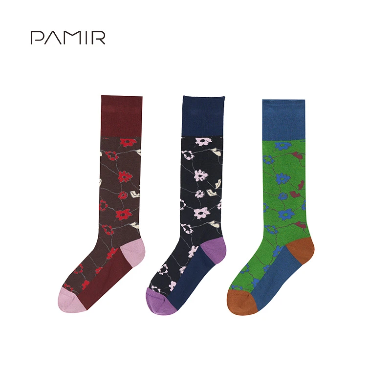 PAMIR秋冬新款精纺羊毛休闲中长筒袜 WZ023