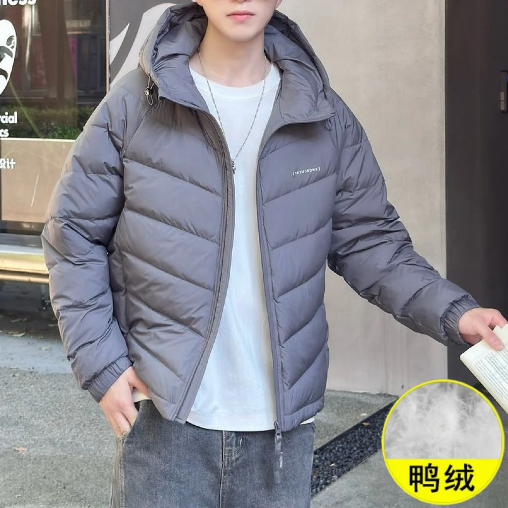 男士排骨羽绒服男装立领连帽羽绒外套磁性扣宽松款式8605/8611