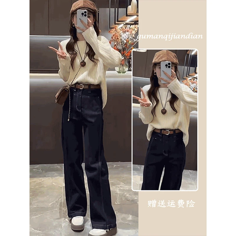 秋装2025穿搭一整套韩系高级感小香风气质休闲减龄独特漂亮两件套