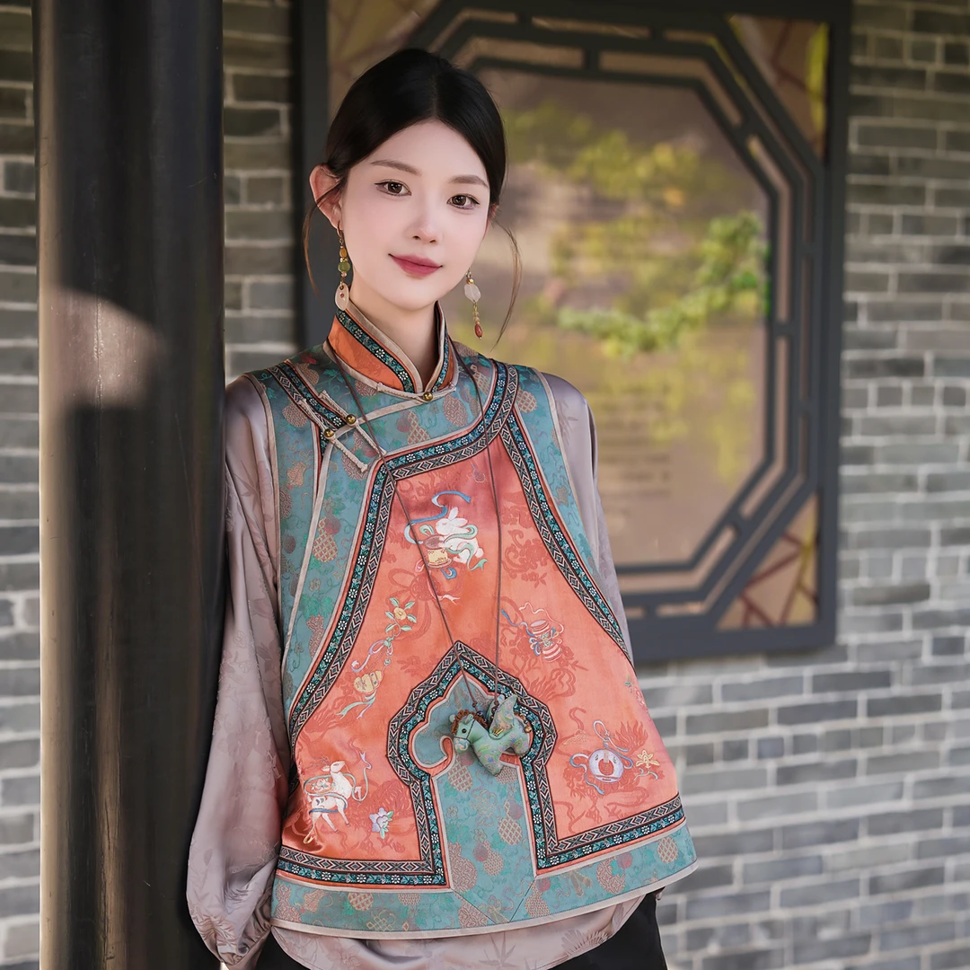 一枕槐安·【鑫然】新中式复古高级减龄日常百搭宽松斜襟马甲