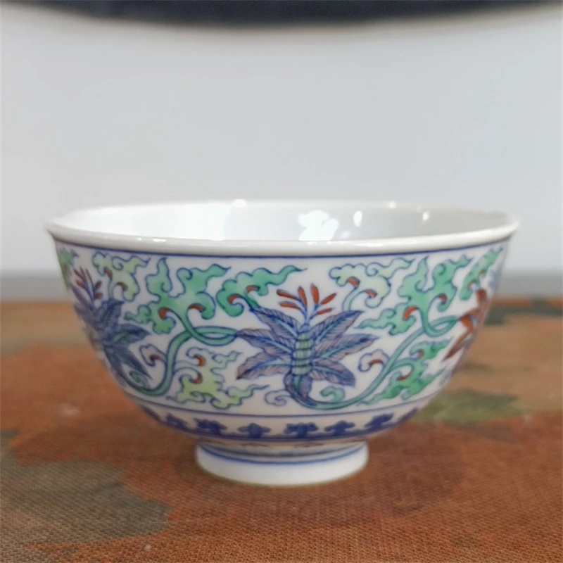 TXH8025[学茶严选]斗彩缠枝郁金香杯陶瓷