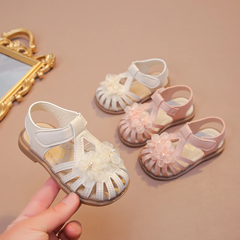 凉鞋儿童春夏季新款韩版女童学步鞋结平底公主鞋婴儿鞋子透气童鞋