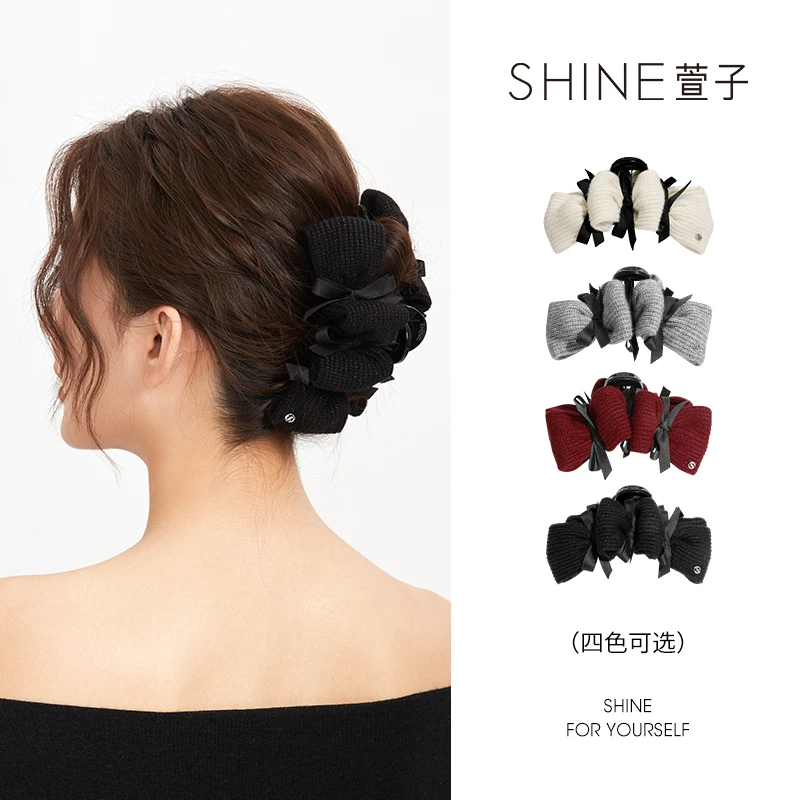 萱子萱子SHINE年轻时髦抓夹天然柔软触感秋冬温暖慵懒百搭洋气