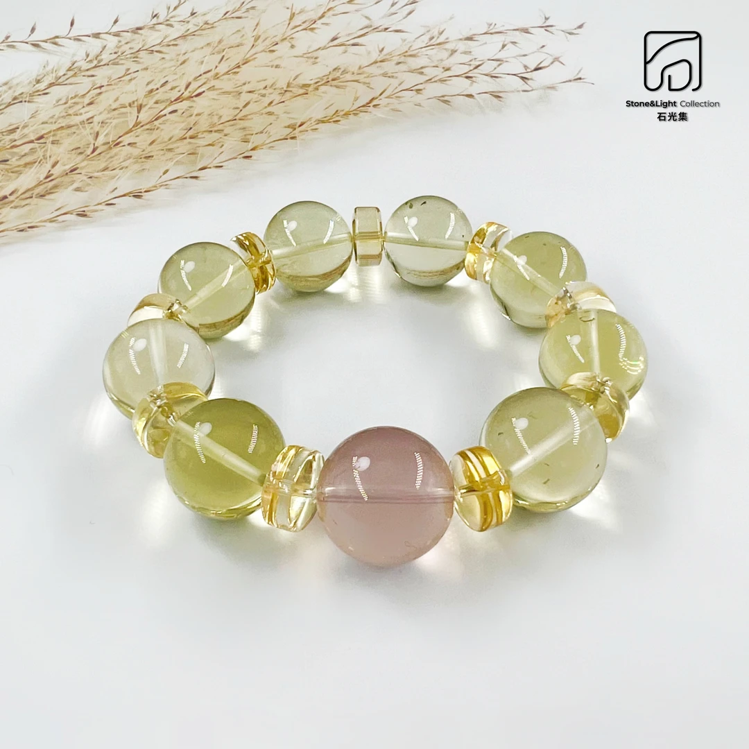 石光集『流金』黄水晶 粉晶 手链 SGJ111742 多样性发其一
