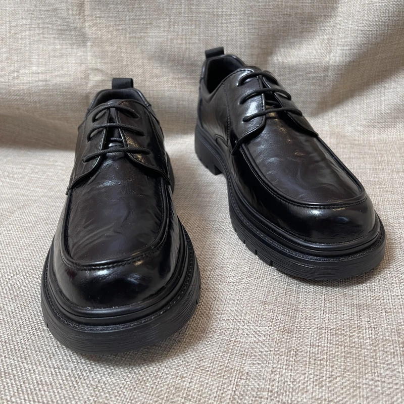 新郎结婚皮鞋上班商务正装男士皮鞋男款2025新款爆款冬季英伦风黑