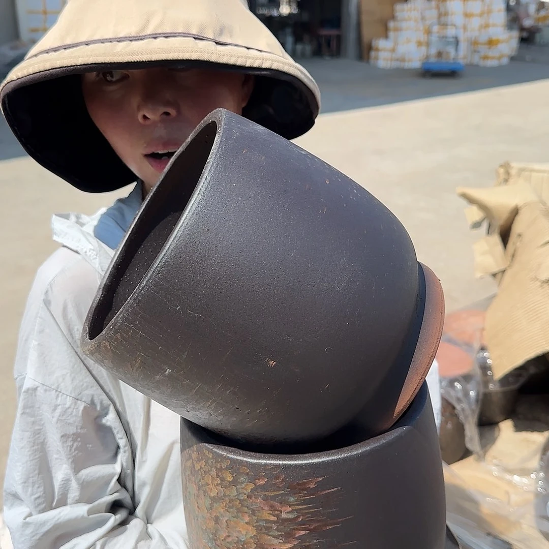 紫砂花盆王嫂花盆0717-188高19口19