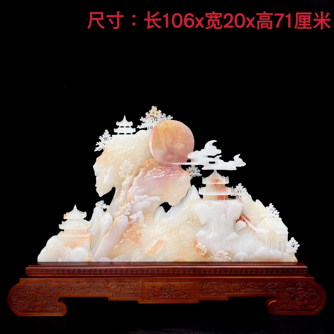 《精品山水 高山流水》天然家居博古架玄关酒柜乔迁送礼公司开业