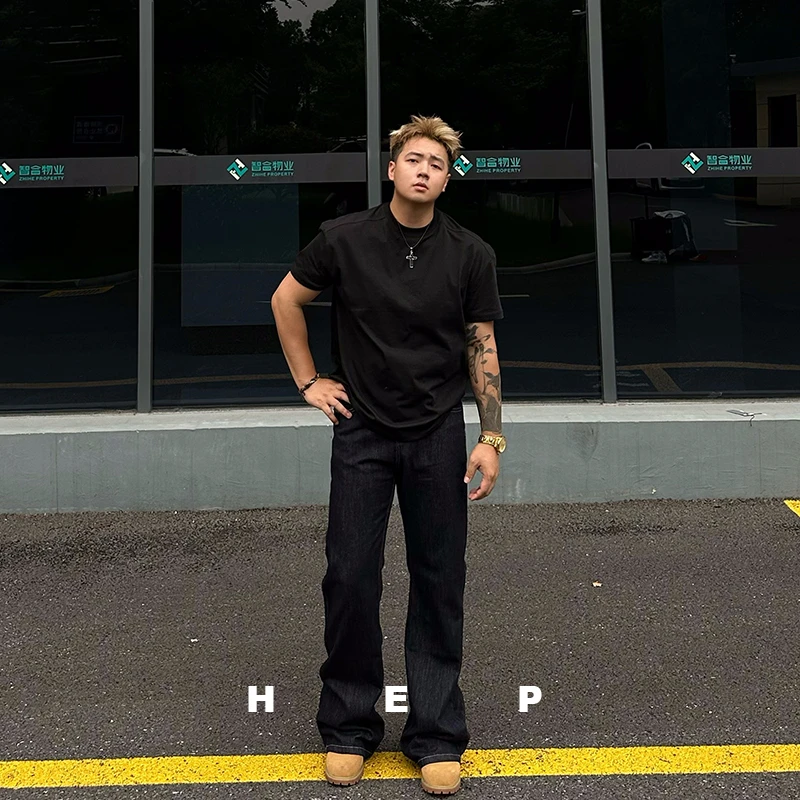 【侯二胖】240g索罗娜正肩夏季美式休闲宽松短袖T恤秋冬服装