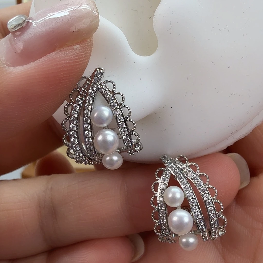 未镶嵌耳饰淡水珍珠