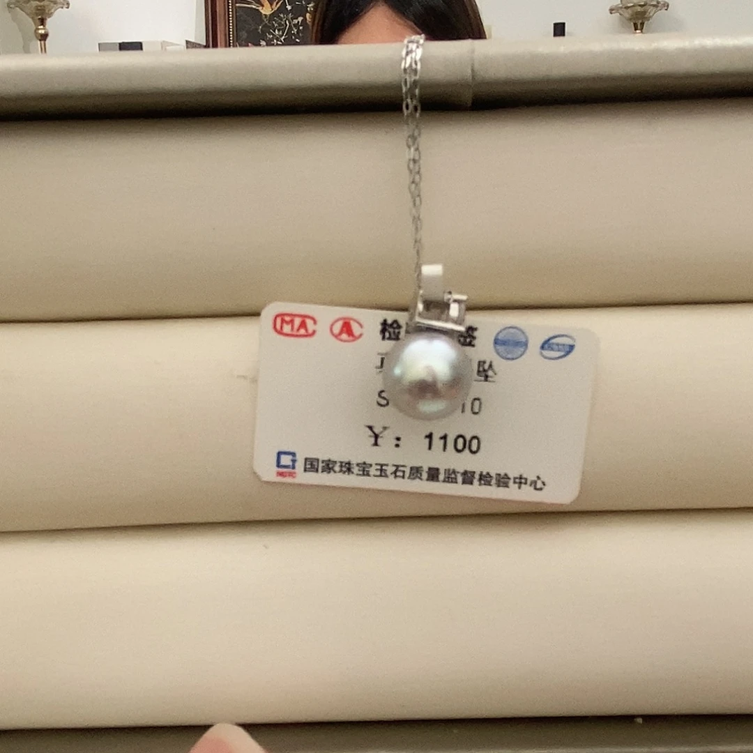 海水珍珠银S925镶嵌颈饰