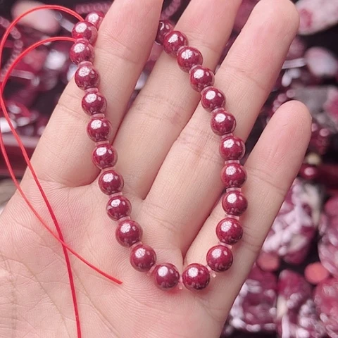 【闪购商品】天然辰砂玖*天然原矿朱砂珠子